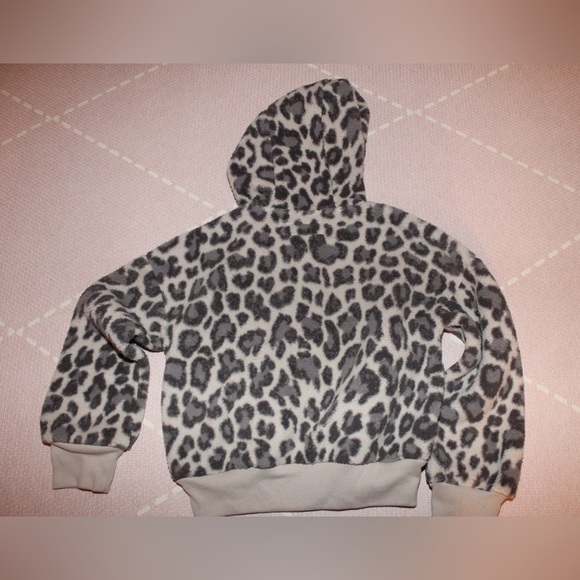 Abercrombie Kids Girls Leopard Fleece Jacket Zipper size 7/8 - Picture 2 of 3